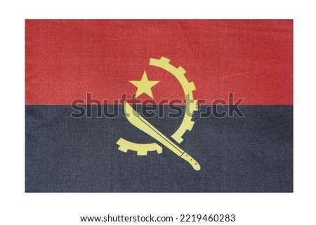 National flag of the country Angola, isolate.