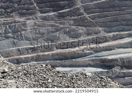 Chuquicamata is the largest open pit copper mine in terms of excavated volume in the world. It is located in the north of Chile, just outside Calama