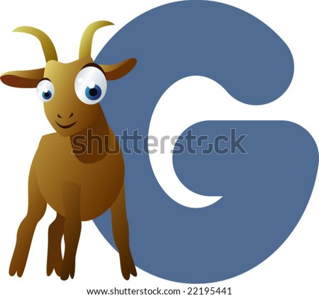 vector alphabet: G is for goat