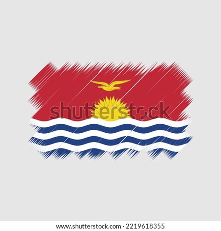 Kiribati Flag Brush. National Flag