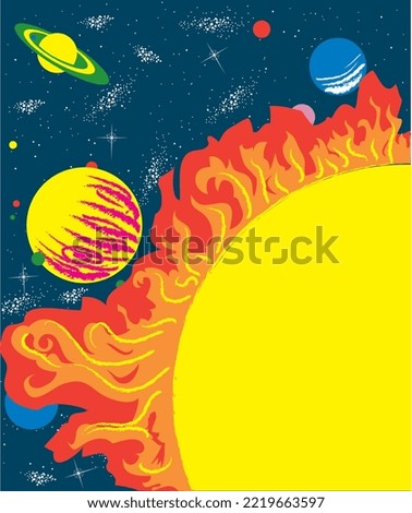 Cosmos Sunburst Design Vector Background