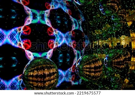 psychedelic lights futuristic looking space theme