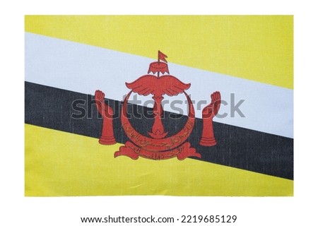 National flag of the country of Brunei, isolate.