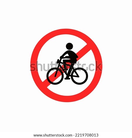 no bicycles allowed sign isolated on white background
