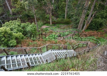Sailors Falls waterfall ,Hepburn Regional Park, Daylesford, Victoria, Australia Royalty-Free Stock Photo #2219761405