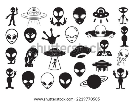 Alien UFO Vector Bundle For Print, Alien UFO Vector Clipart,Alien UFO Vector Illustration Royalty-Free Stock Photo #2219770505