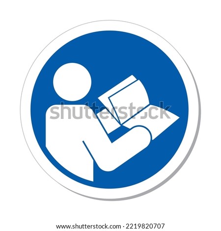 ISO Mandatory Circle Sign: Read Operators Manual Symbol
