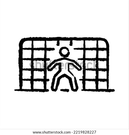Soccer goalkeeper icon vector graphic illustration