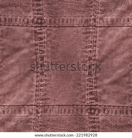 fragment of red-brown leather clothing accessories