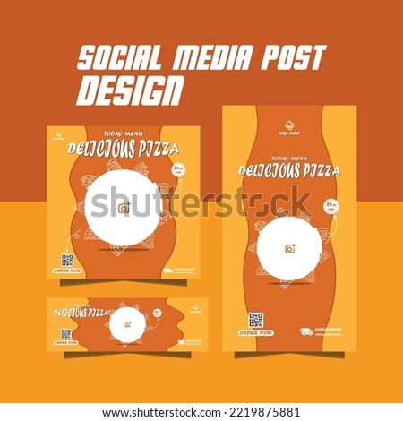 pizza restaurant food menu flyer design social media post design