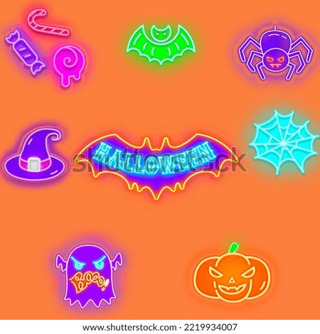 Halloween pumpkin , spider and bat background