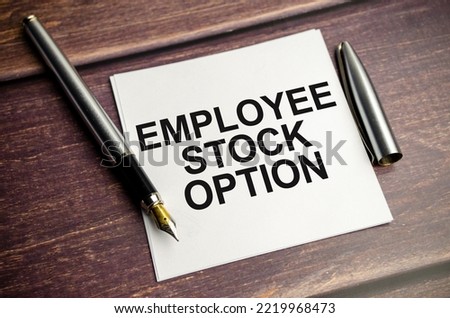 notepad with the inscription - Employee Stock Option