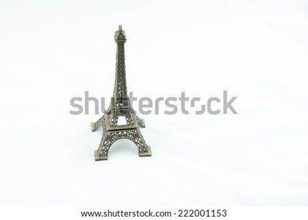 Eiffel tower model isolate
