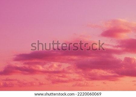 sunset sky with pink clouds. High quality photo