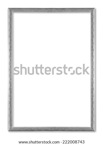 Silver vintage frame Isolated on white background