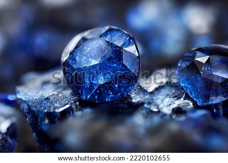 blue sapphire gemstone gen close-up Royalty-Free Stock Photo #2220102655
