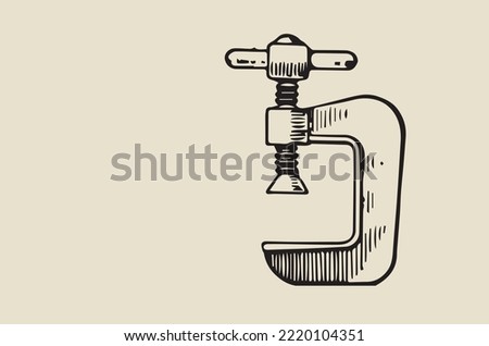 Vector image - old clamp made in the USSR