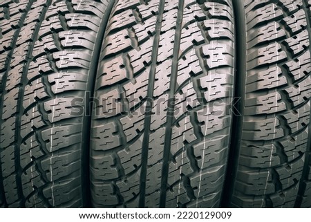Rubber tires for cars. Background