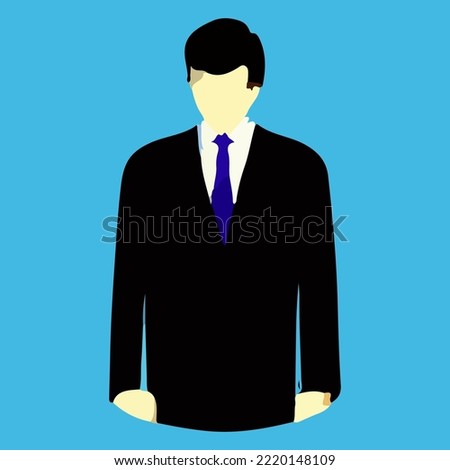 Businessman Suit Avatar. Success, professional, Male Avatar. Illustration Vector Cartoon Drawing