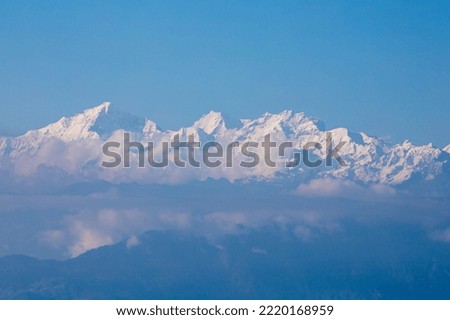 Beautiful Nepal along with the magnificent view of a mountain.