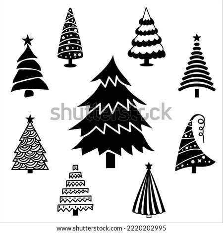 Christamas tree icon sign signifier Royalty-Free Stock Photo #2220202995