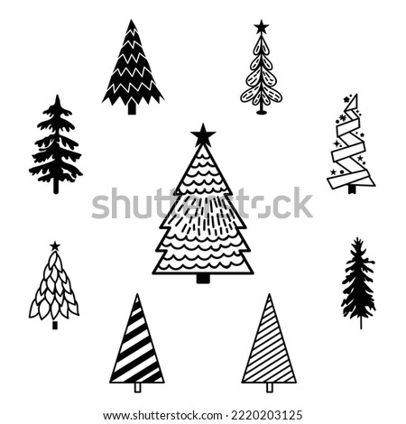 Christamas tree icon sign signifier Royalty-Free Stock Photo #2220203125