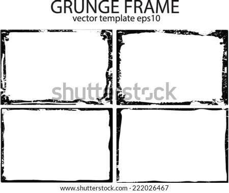 Grunge frame set. vector template