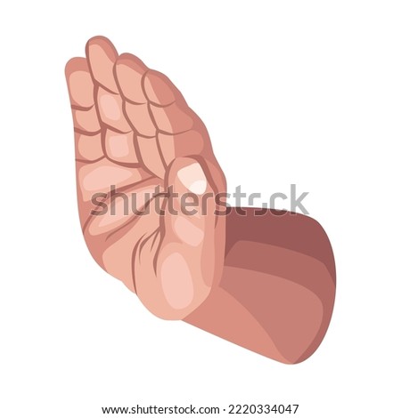 hand human stoping posture icon