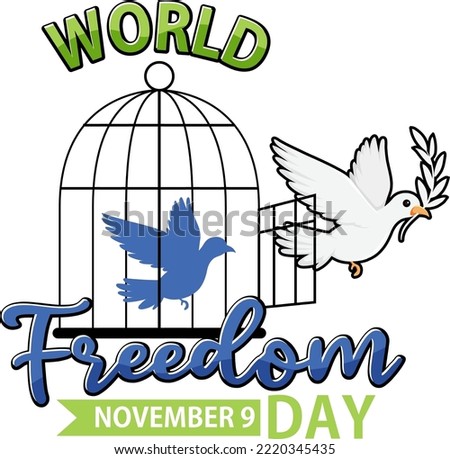World freedom day postr template illustration
