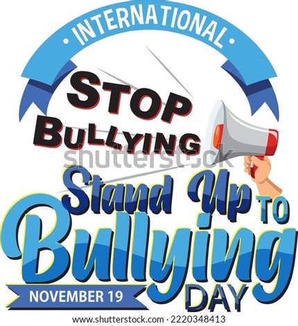 International stand up to bullying day banner design illustration