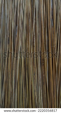 coconut leaf material for making broom sticks, close up broom sticks abstract background