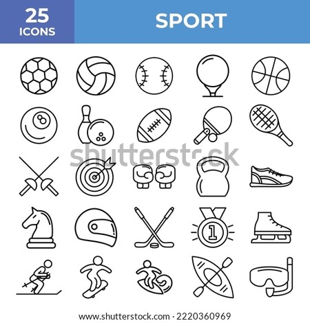 Sport And Game Icon Set, Icons Logo Design Vector Template Illustration Sign And Symbol Pixels Perfect