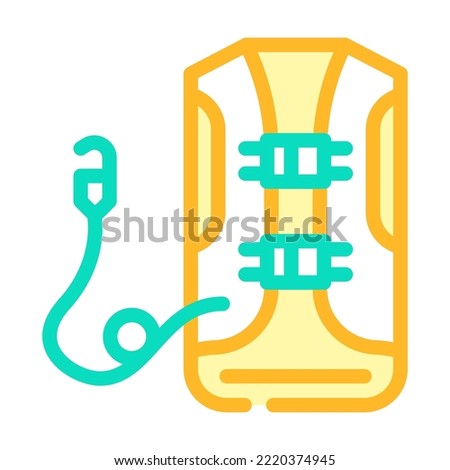airbag vest motorcycle color icon vector. airbag vest motorcycle sign. isolated symbol illustration