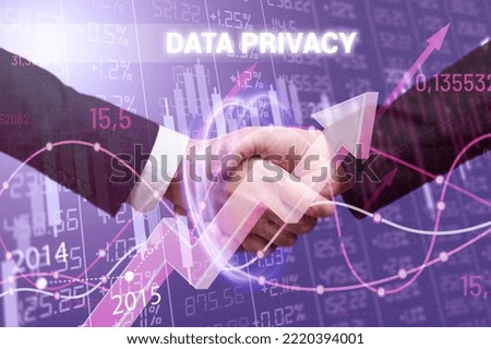 Business, Technology, Internet and network concept. Financial Graph. Stock Market chart. Forex Investment: Data privacy
