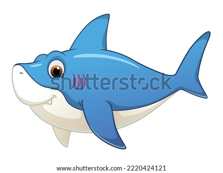 Little Shark Cartoon Animal Illustration