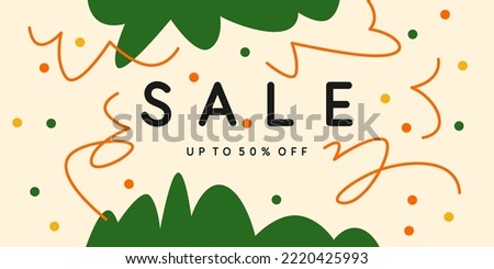 The original advertising poster of the sale. Vector illustration. Composition with geometric shapes. Abstract background