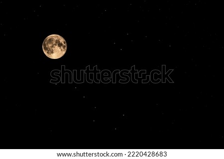 Full Moon, Ursa Major and Ursa Minor. Royalty-Free Stock Photo #2220428683