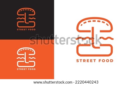 Vector business letter L logo design vector Template for colored letter LB logo for burger. letter L logo for street food