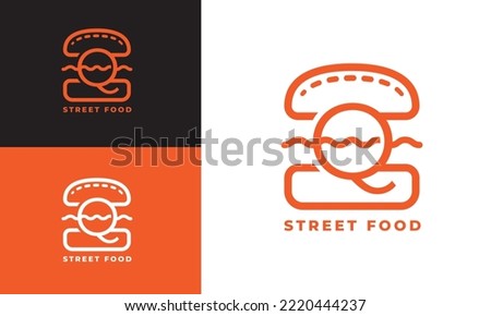 Vector business letter Q logo design vector Template for colored letter Q logo for burger.Letter Q logo for street food