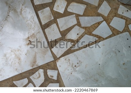 floor made of ceramic shards