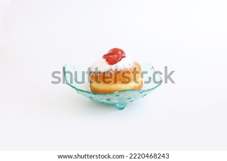 image of donut. isolated on white. jewish holiday Hanukkah symbol