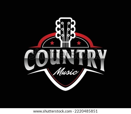 Country Music Festival Logo Design Template Royalty-Free Stock Photo #2220485851