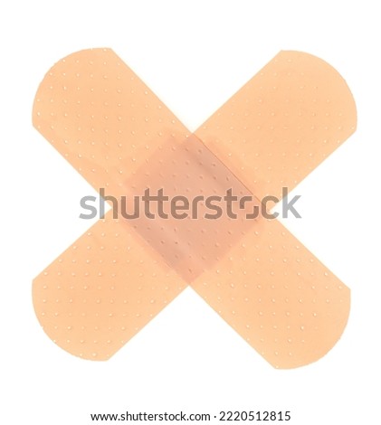 Medical adhesive plaster isolated on white background. band-aid.