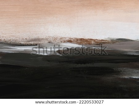 Abstract landscape. Modern art. Versatile artistic image for creative design projects: posters, banners, cards, magazines, prints, covers, brochures, flyers, wallpapers. Acrylic on wood.