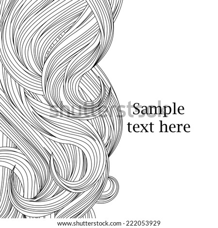 Hair outlined background  Royalty-Free Stock Photo #222053929