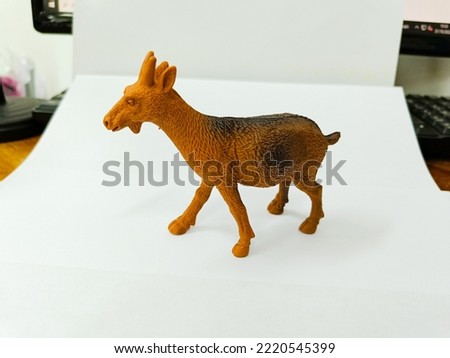 The animal.figure of a deer on the white background