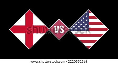 England vs USA flag concept. Vector illustration.