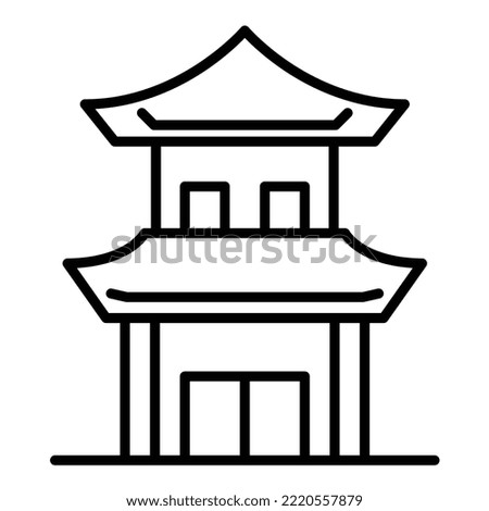 Chinese House icon vector image. Can also be used for web apps, mobile apps and print media.