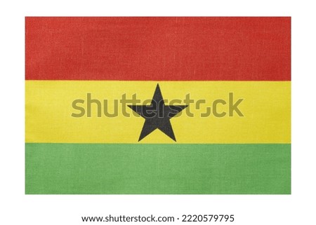 National flag of the country of Ghana, isolate.