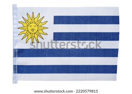 National flag of the country of Uruguay, isolate.